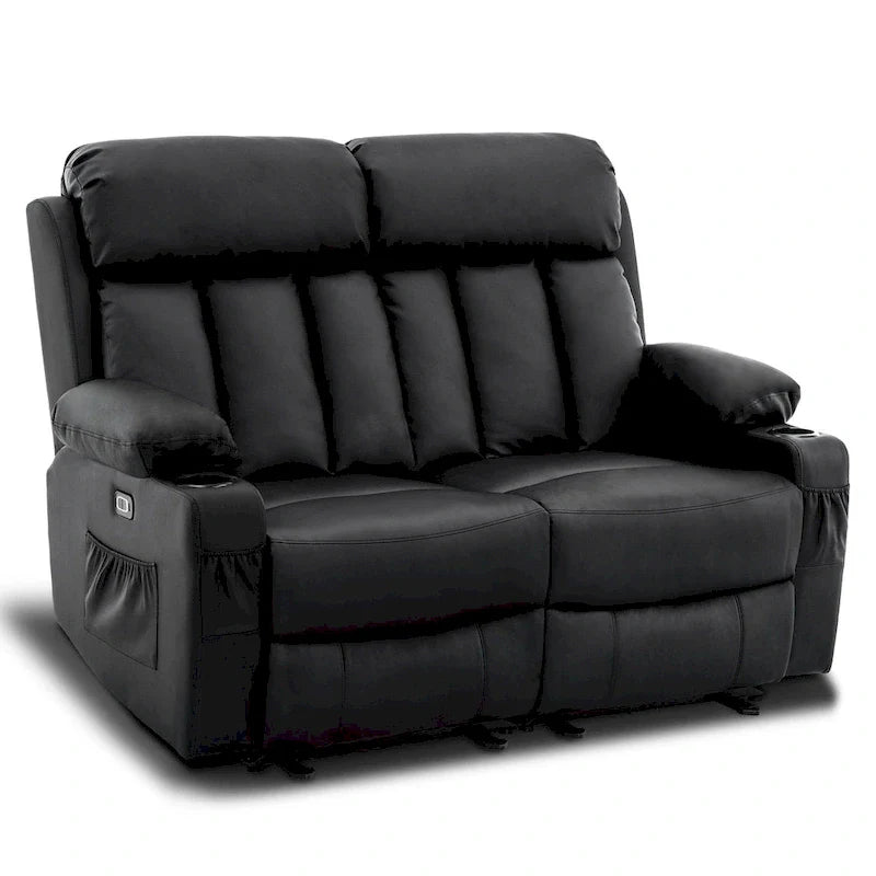 MCombo Faux Leather Electric Reclining Sofa with Heat and Massage - Models 6095/6075/6077 40