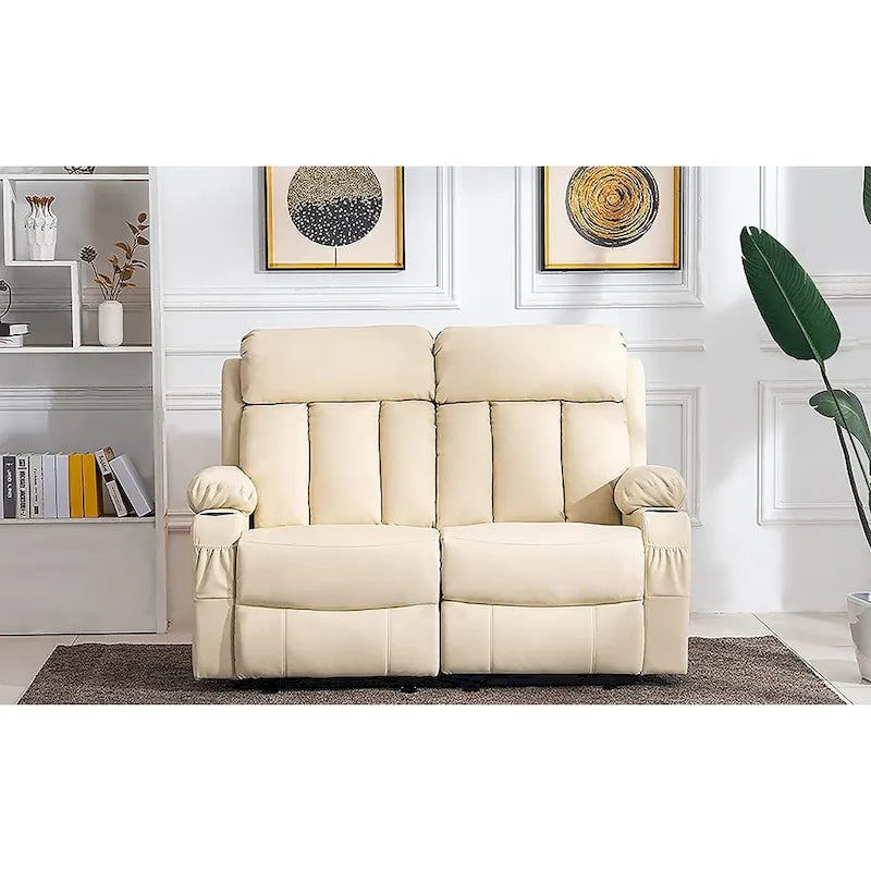 MCombo Faux Leather Electric Reclining Sofa with Heat and Massage - Models 6095/6075/6077 15