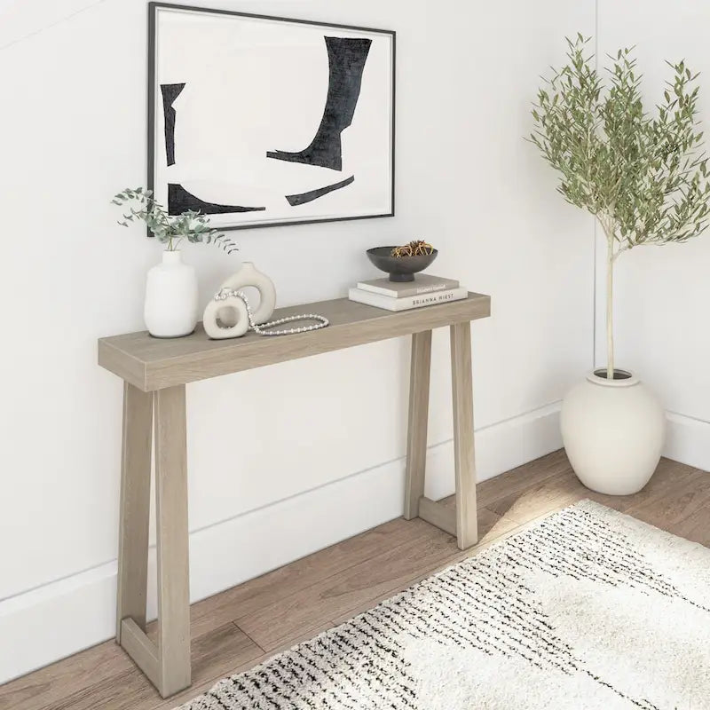 Classic 46-Inch Plank and Beam Console Table 4
