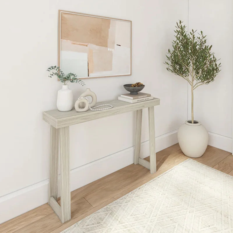 Classic 46-Inch Plank and Beam Console Table 17