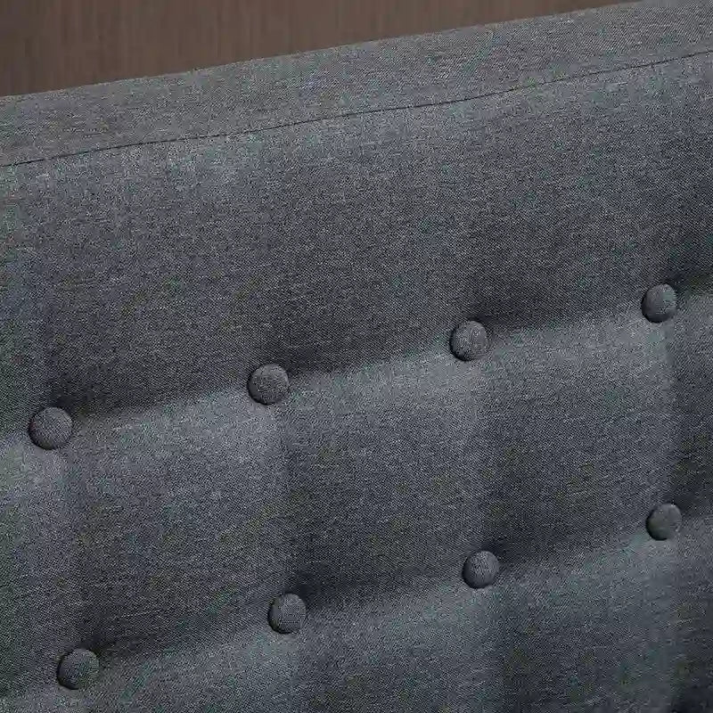 HOMCOM Armless Double Sofa Loveseat - Tufted Linen Upholstery Couch with Wooden Legs for Living Room - 28.75 x 43.25 x 36.5 inches 17