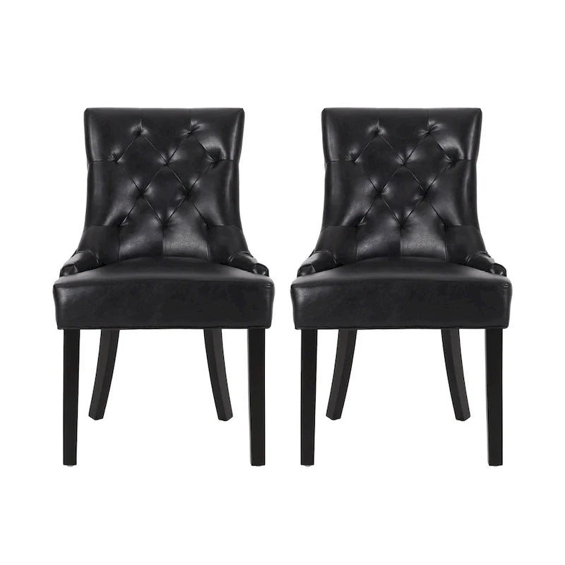 Set of 2 Cheney Tufted Dining Chairs by Christopher Knight Home 2