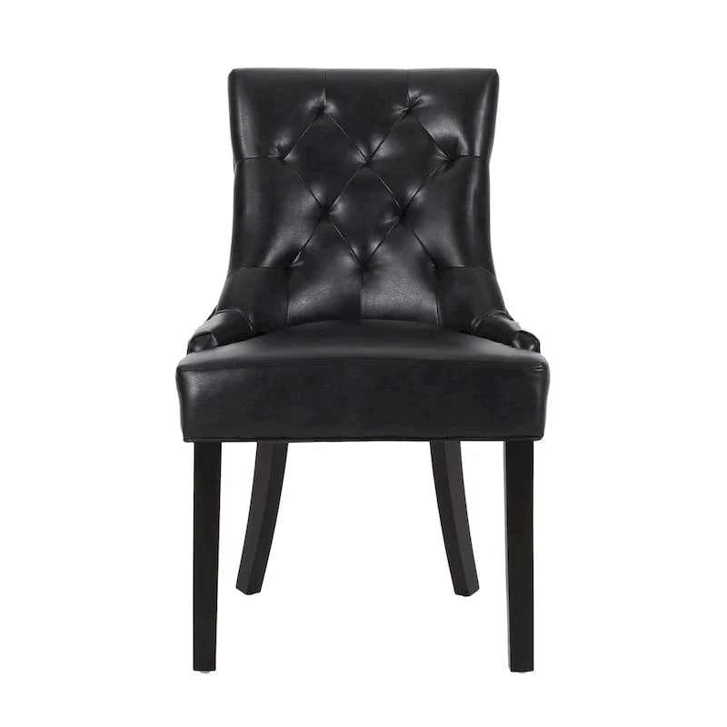 Set of 2 Cheney Tufted Dining Chairs by Christopher Knight Home 3