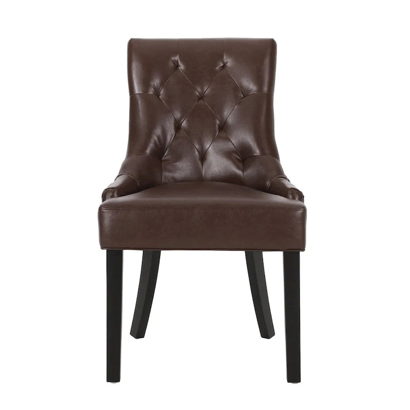 Set of 2 Cheney Tufted Dining Chairs by Christopher Knight Home 13