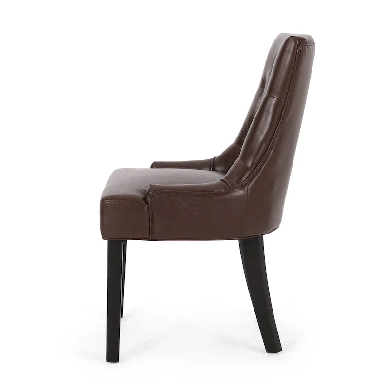 Set of 2 Cheney Tufted Dining Chairs by Christopher Knight Home 19
