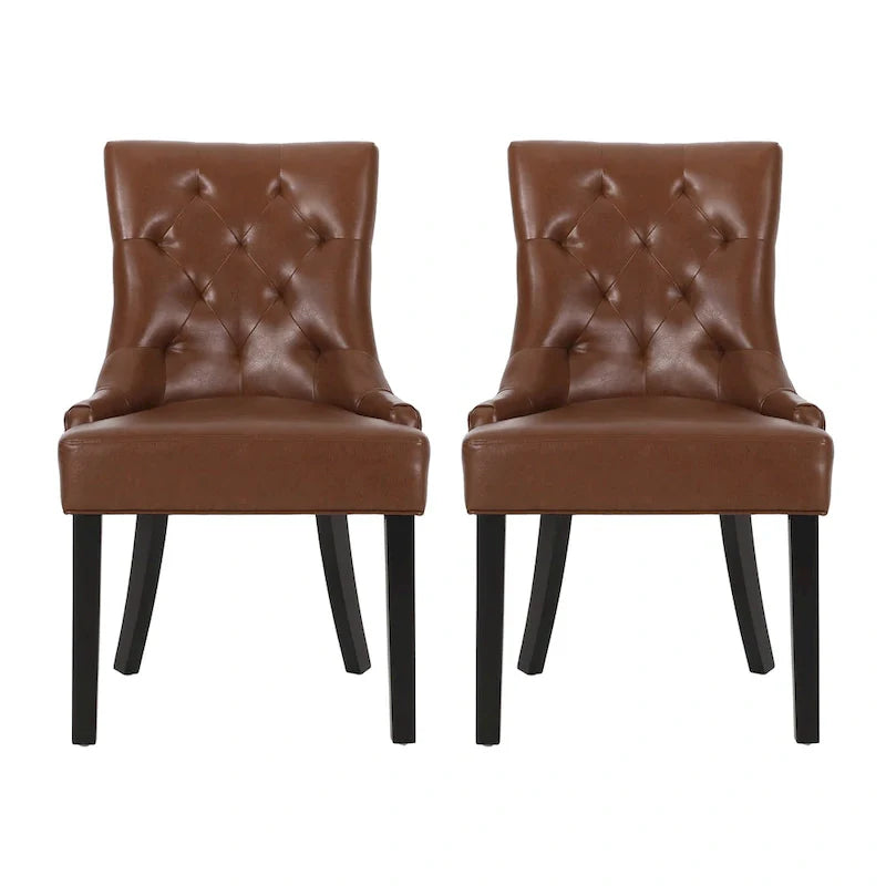 Set of 2 Cheney Tufted Dining Chairs by Christopher Knight Home 22