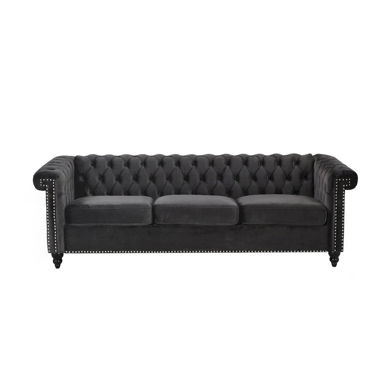 Christopher Knight Home Parkhurst Velvet Tufted Sofa 2