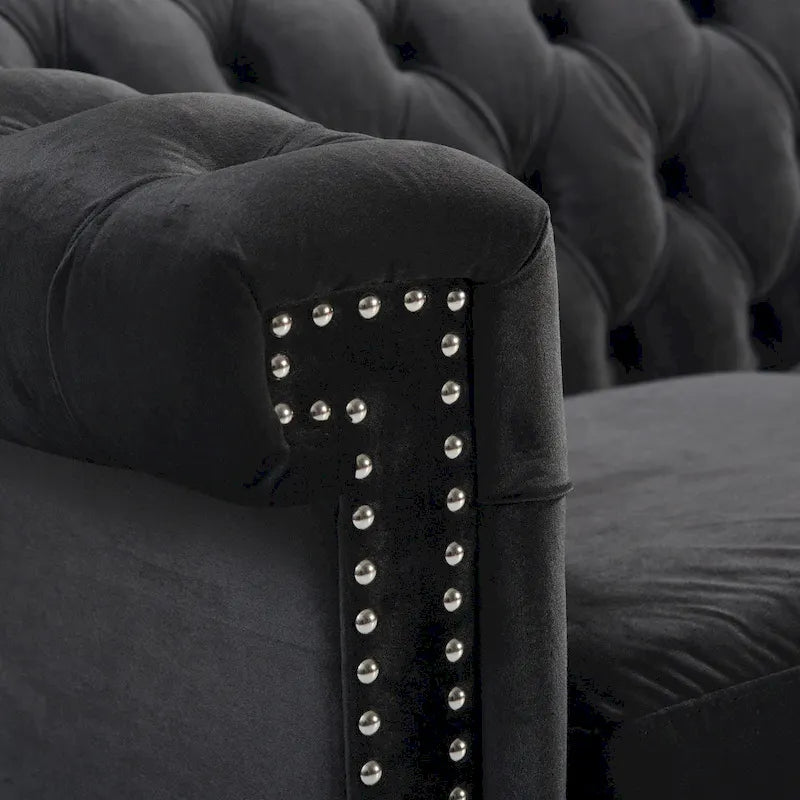 Christopher Knight Home Parkhurst Velvet Tufted Sofa 7