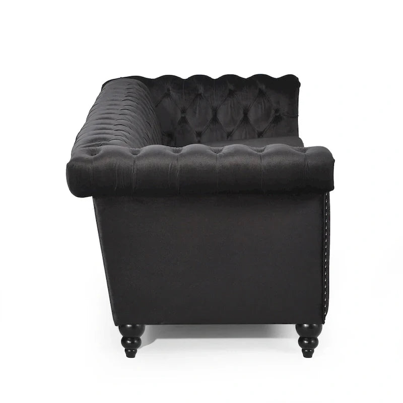 Christopher Knight Home Parkhurst Velvet Tufted Sofa 9