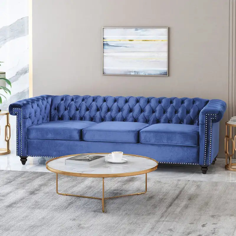 Christopher Knight Home Parkhurst Velvet Tufted Sofa 12
