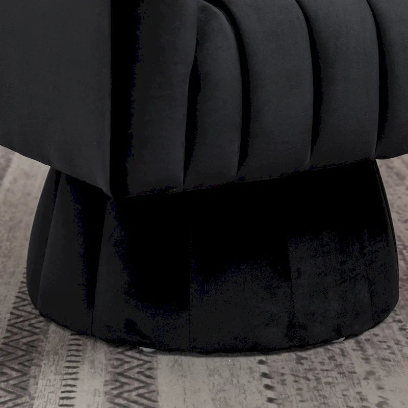 SEYNAR Contemporary Glam Velvet Round Swivel Accent Barrel Chair for Living Room 16