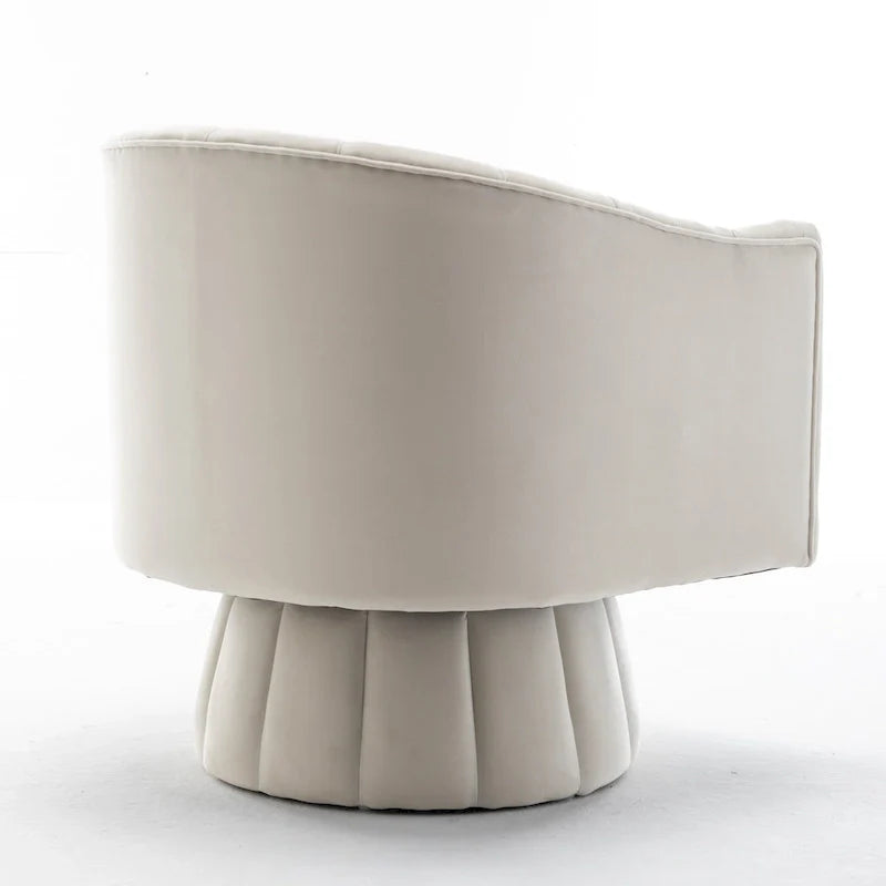 SEYNAR Contemporary Glam Velvet Round Swivel Accent Barrel Chair for Living Room 33