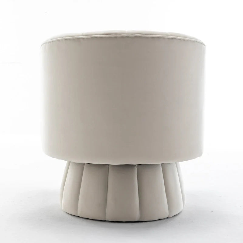 SEYNAR Contemporary Glam Velvet Round Swivel Accent Barrel Chair for Living Room 34