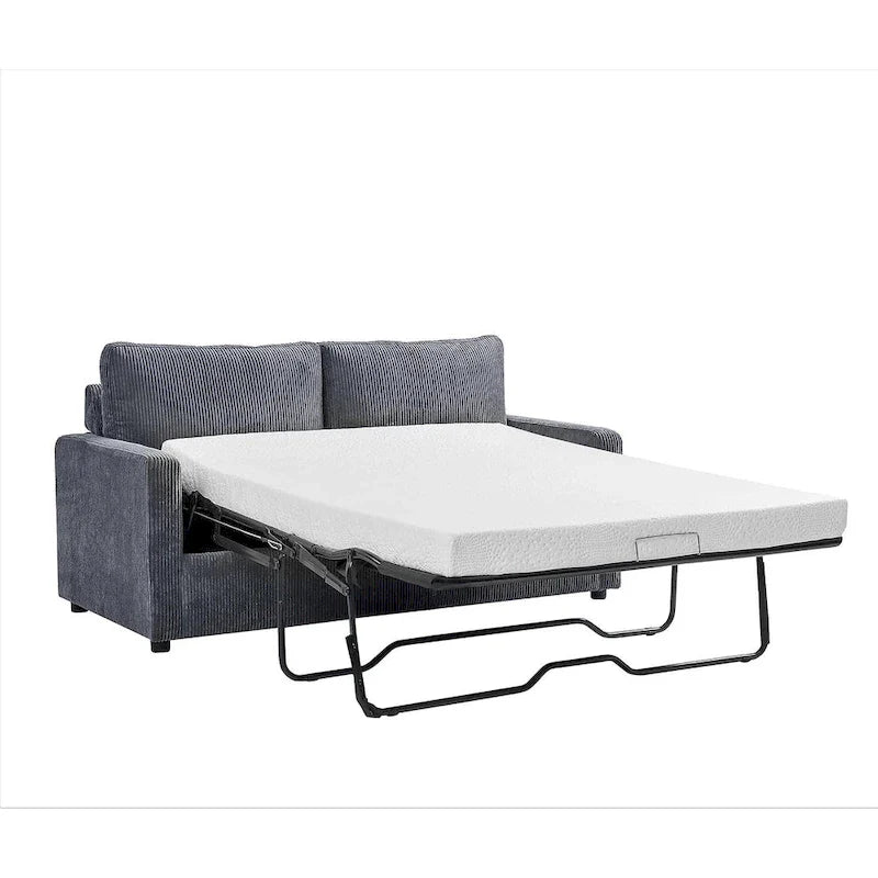 Manchester 70-Inch Square Arm Sofa Bed in Polyester Corduroy 8