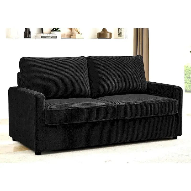 Manchester 70-Inch Square Arm Sofa Bed in Polyester Corduroy 11