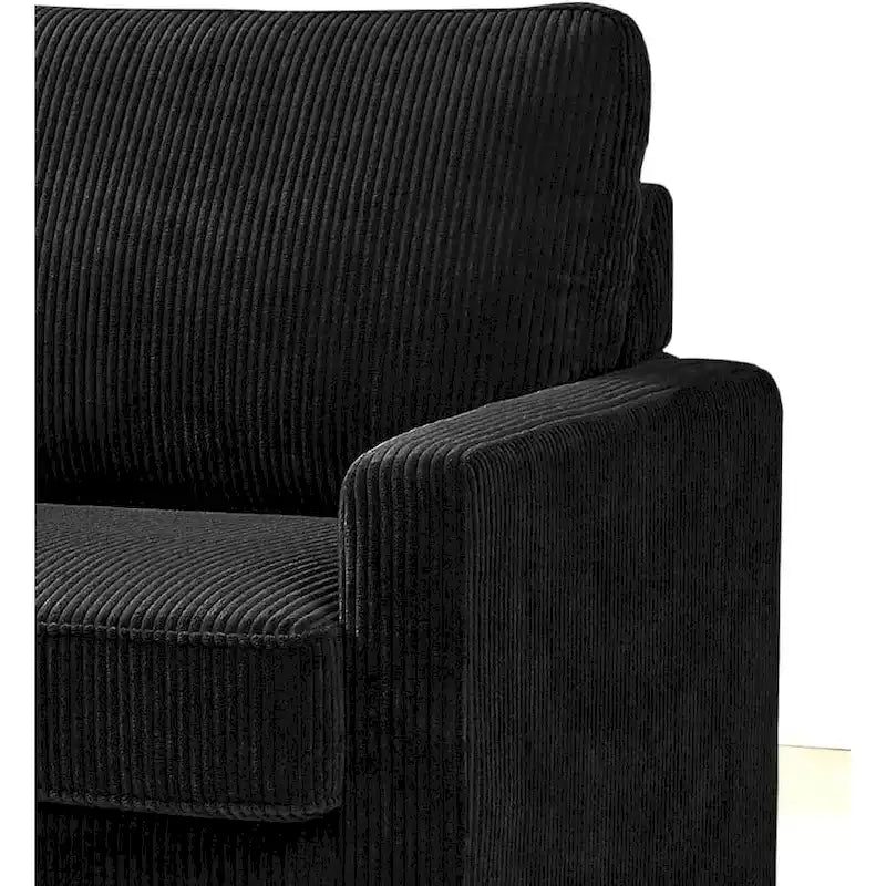 Manchester 70-Inch Square Arm Sofa Bed in Polyester Corduroy 12