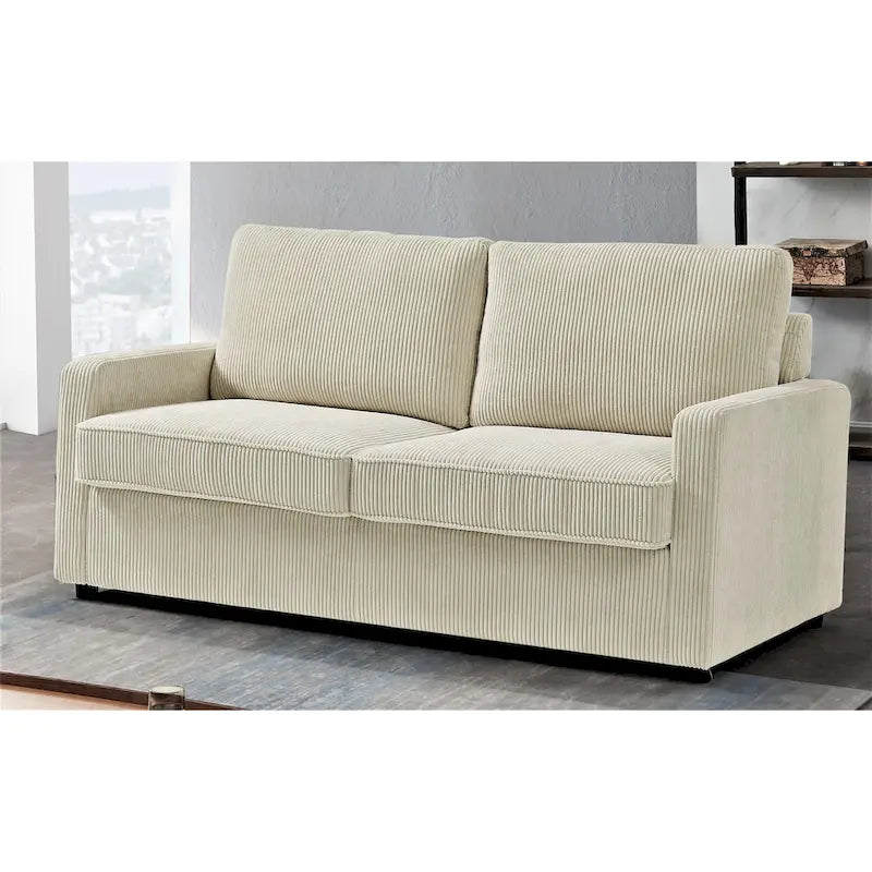 Manchester 70-Inch Square Arm Sofa Bed in Polyester Corduroy 16
