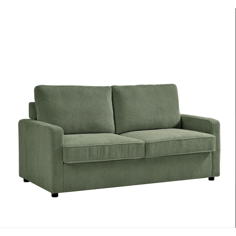 Manchester 70-Inch Square Arm Sofa Bed in Polyester Corduroy 19