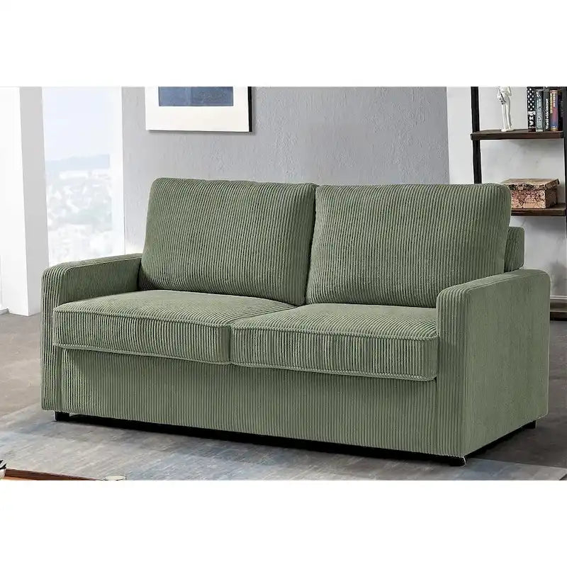 Manchester 70-Inch Square Arm Sofa Bed in Polyester Corduroy 21