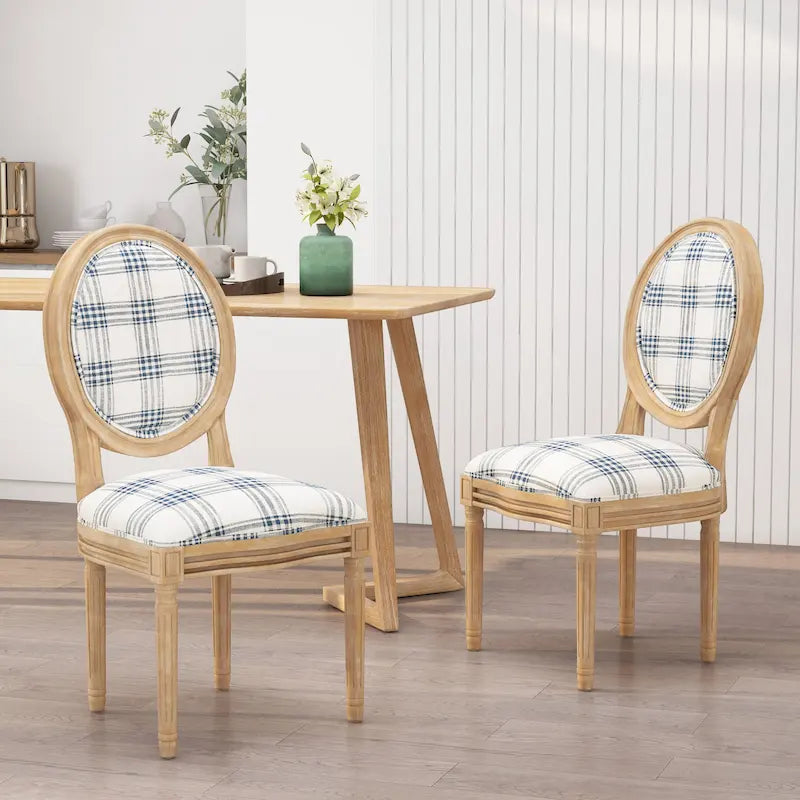 Set of 2 Phinnaeus French Country Fabric Dining Chairs by Christopher Knight Home 38