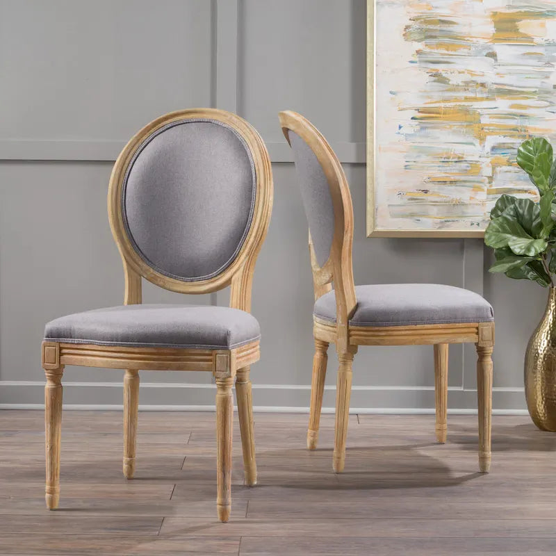 Set of 2 Phinnaeus French Country Fabric Dining Chairs by Christopher Knight Home 2