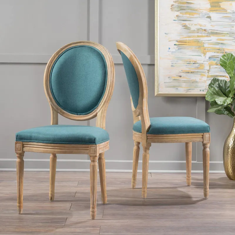 Set of 2 Phinnaeus French Country Fabric Dining Chairs by Christopher Knight Home 3