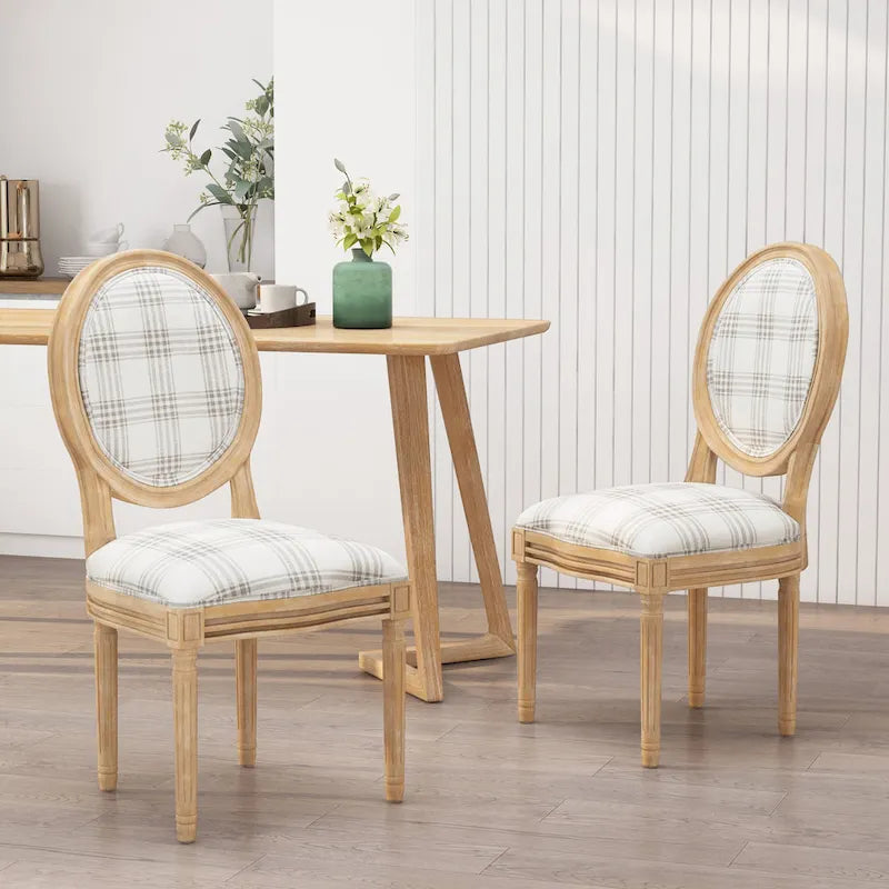 Set of 2 Phinnaeus French Country Fabric Dining Chairs by Christopher Knight Home 6