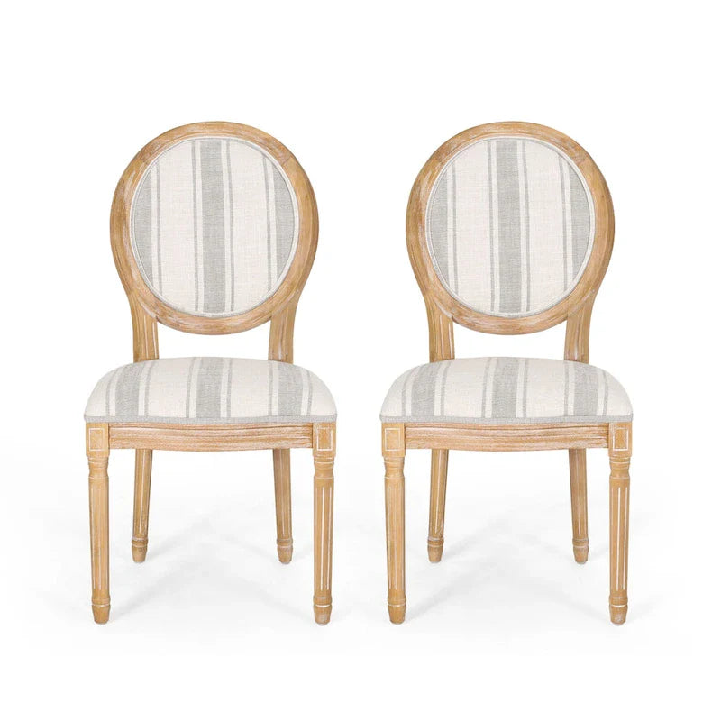 Set of 2 Phinnaeus French Country Fabric Dining Chairs by Christopher Knight Home 20