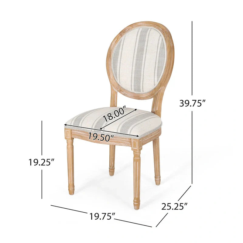 Set of 2 Phinnaeus French Country Fabric Dining Chairs by Christopher Knight Home 21