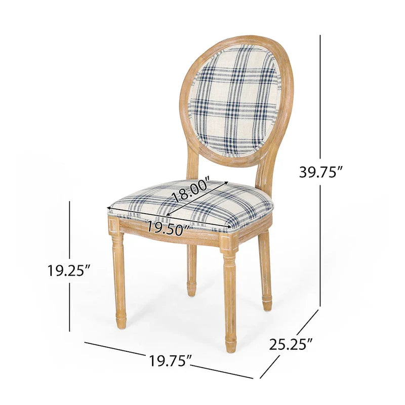 Set of 2 Phinnaeus French Country Fabric Dining Chairs by Christopher Knight Home 33