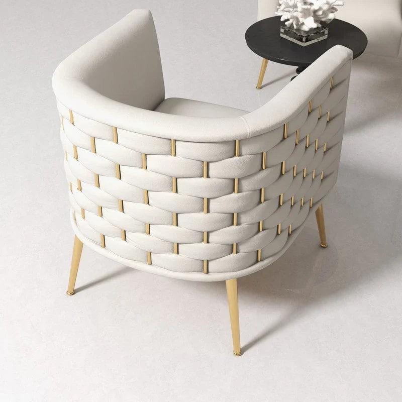 Set of 2 SEYNAR Mid-Century Modern Velvet Round Accent Chairs for Living Room 9