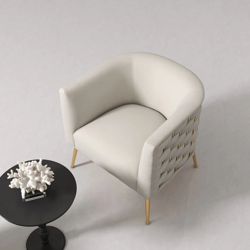 Set of 2 SEYNAR Mid-Century Modern Velvet Round Accent Chairs for Living Room 10