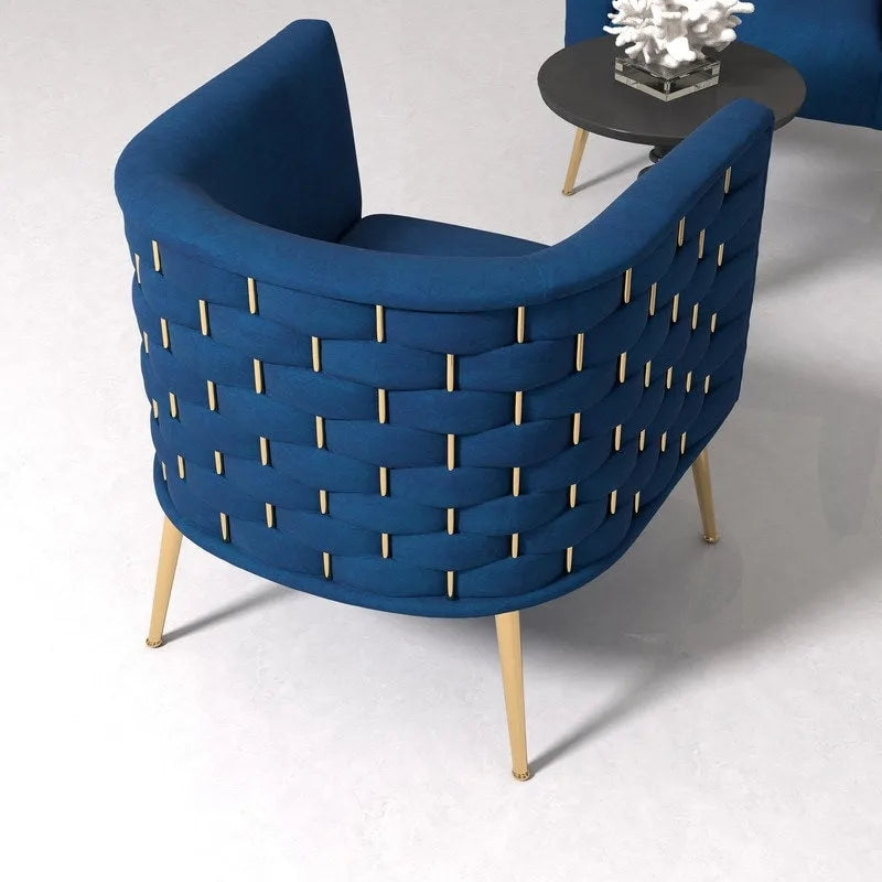 Set of 2 SEYNAR Mid-Century Modern Velvet Round Accent Chairs for Living Room 19