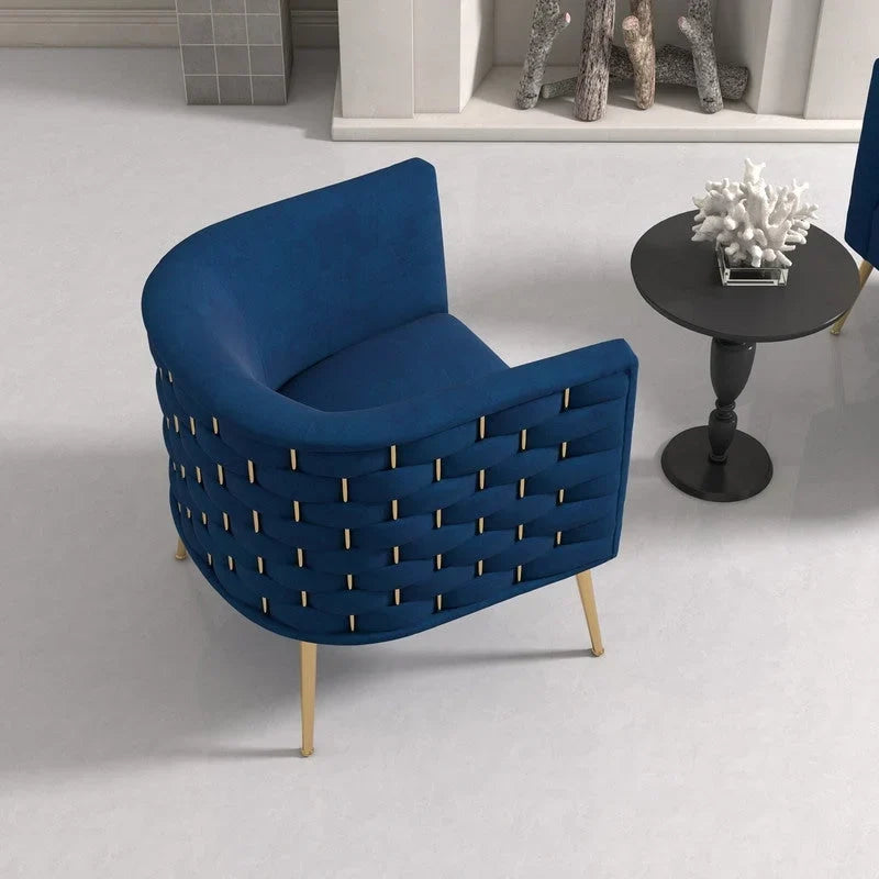 Set of 2 SEYNAR Mid-Century Modern Velvet Round Accent Chairs for Living Room 20