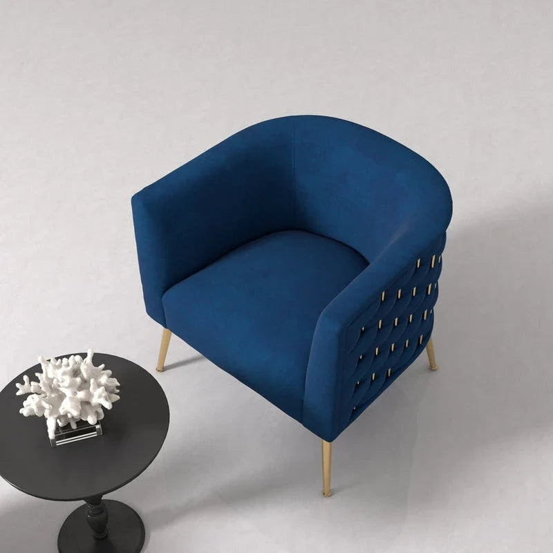 Set of 2 SEYNAR Mid-Century Modern Velvet Round Accent Chairs for Living Room 21