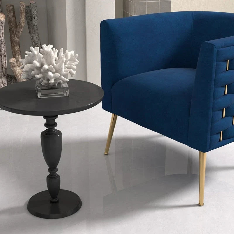Set of 2 SEYNAR Mid-Century Modern Velvet Round Accent Chairs for Living Room 22