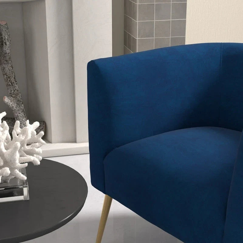 Set of 2 SEYNAR Mid-Century Modern Velvet Round Accent Chairs for Living Room 23