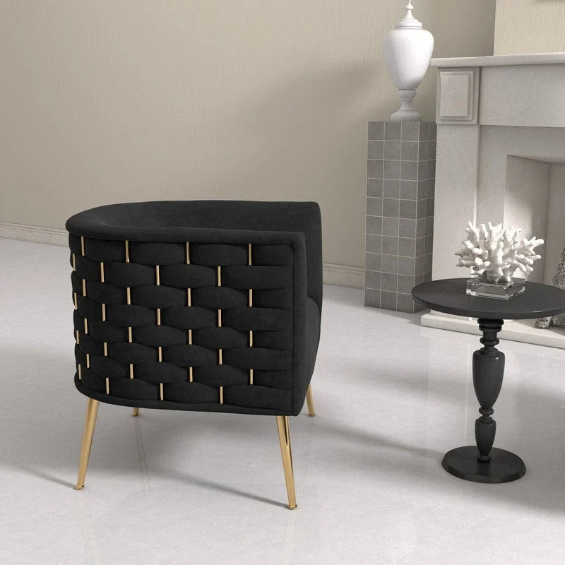 Set of 2 SEYNAR Mid-Century Modern Velvet Round Accent Chairs for Living Room 27