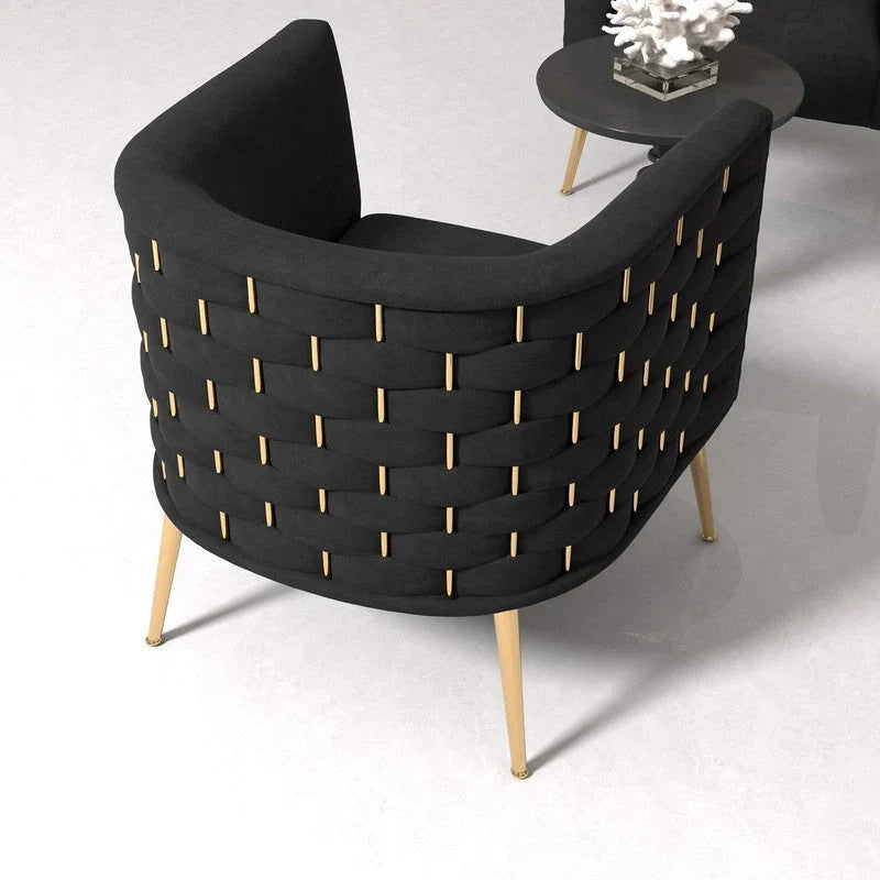 Set of 2 SEYNAR Mid-Century Modern Velvet Round Accent Chairs for Living Room 29