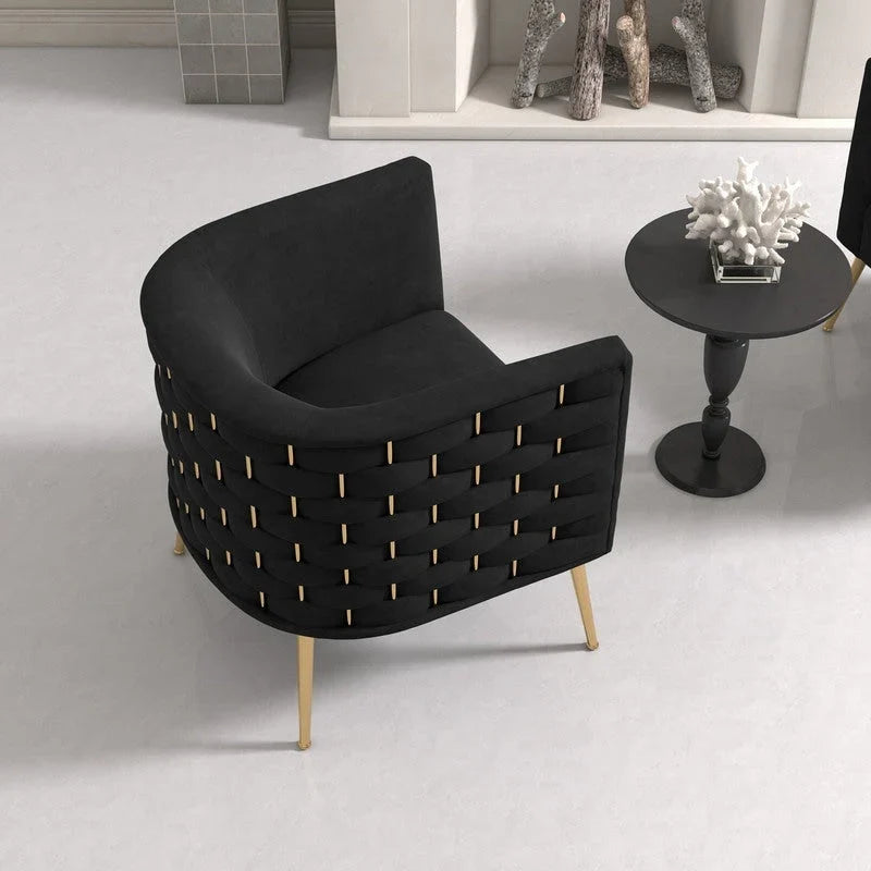 Set of 2 SEYNAR Mid-Century Modern Velvet Round Accent Chairs for Living Room 30