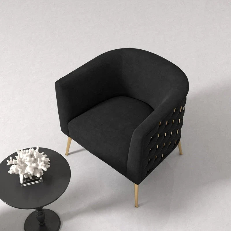 Set of 2 SEYNAR Mid-Century Modern Velvet Round Accent Chairs for Living Room 31