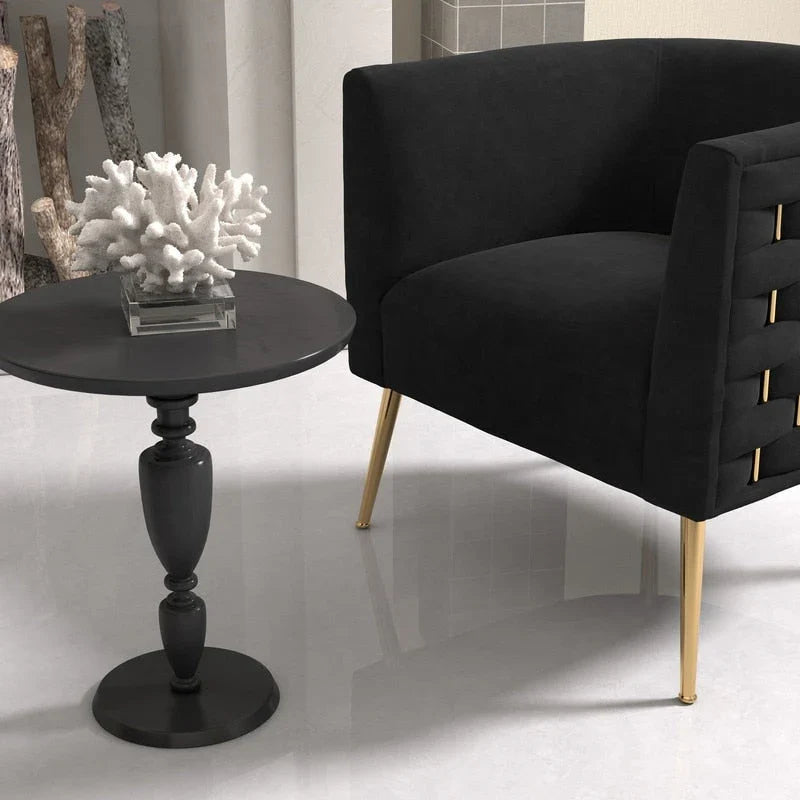 Set of 2 SEYNAR Mid-Century Modern Velvet Round Accent Chairs for Living Room 32