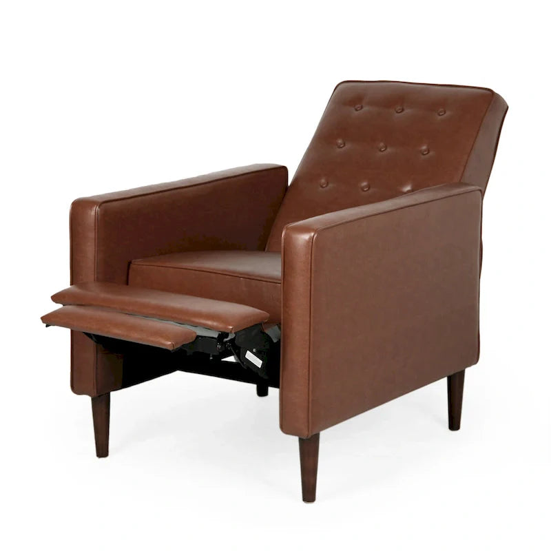Set of 2 Mervynn Mid-Century Button-Tufted Recliners by Christopher Knight Home 5