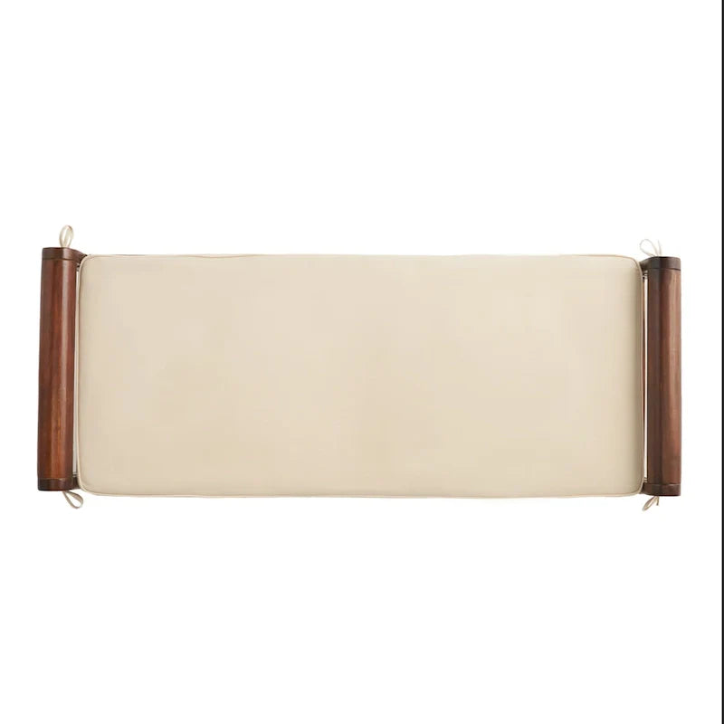 Christopher Knight Home Nelson Rustic Acacia Wood Bench with Cushion 18