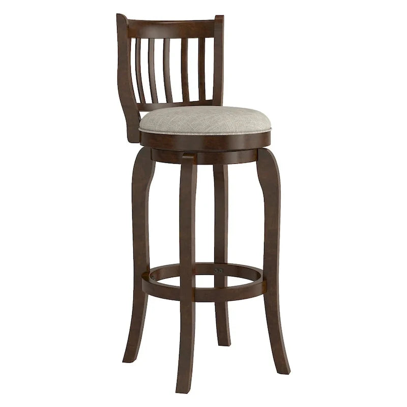 iNSPIRE Q Classic Ali 29-Inch High Back Swivel Bar Stool in Modern Linen 6