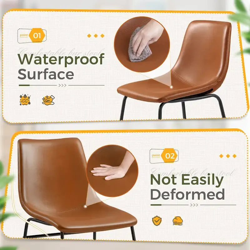 Swivel Bar Stools Set of 2 with Backrest and Footrest 5