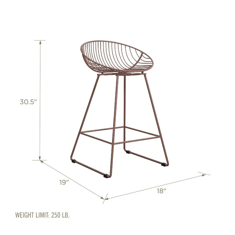 CosmoLiving by Cosmopolitan Ellis 24-Inch Metal Counter Height Bar Stool 9