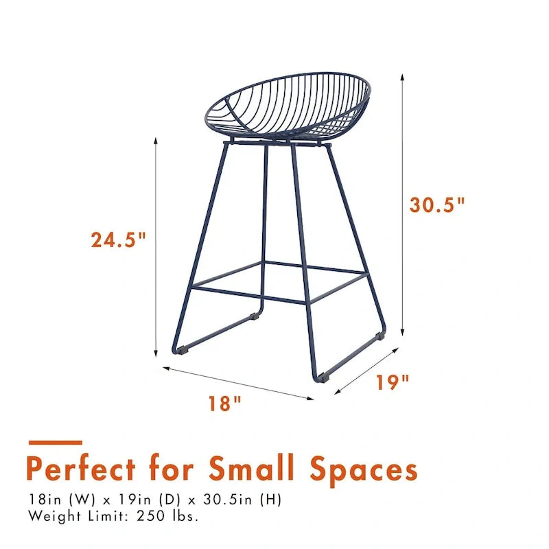 CosmoLiving by Cosmopolitan Ellis 24-Inch Metal Counter Height Bar Stool 22