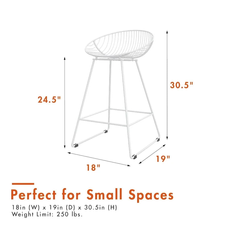 CosmoLiving by Cosmopolitan Ellis 24-Inch Metal Counter Height Bar Stool 28