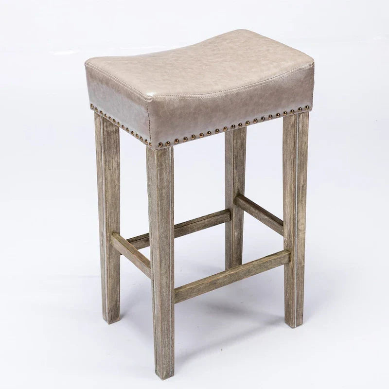 29-Inch Backless Faux Leather Bar Stools for Kitchen Counter - Farmhouse Style Island Chairs 6